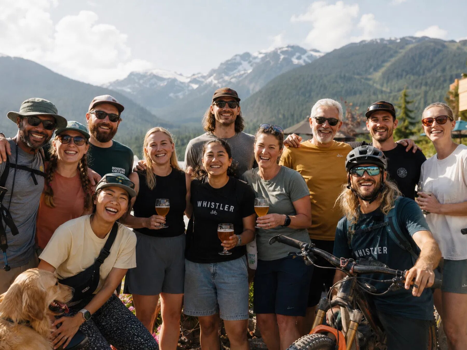 Peak Pedal Brews guides and riders group photo