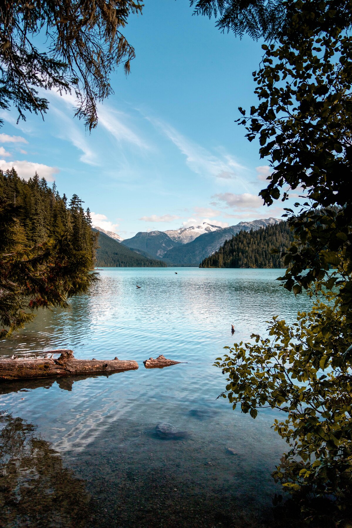 Mountain lake views near Whistler