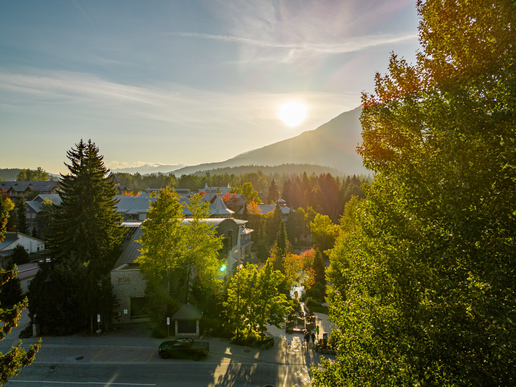 Whistler Village at sunset